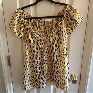 Marie Oliver cheetah silk top